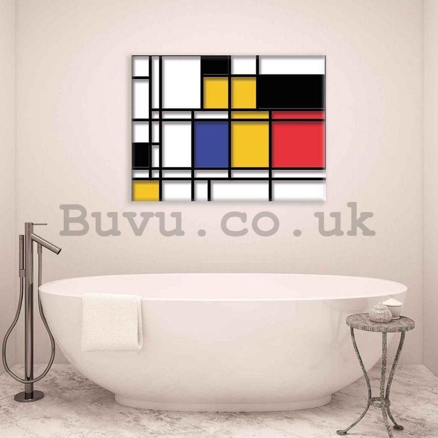 Painting on canvas: Colored rectangles (1) - 75x100 cm