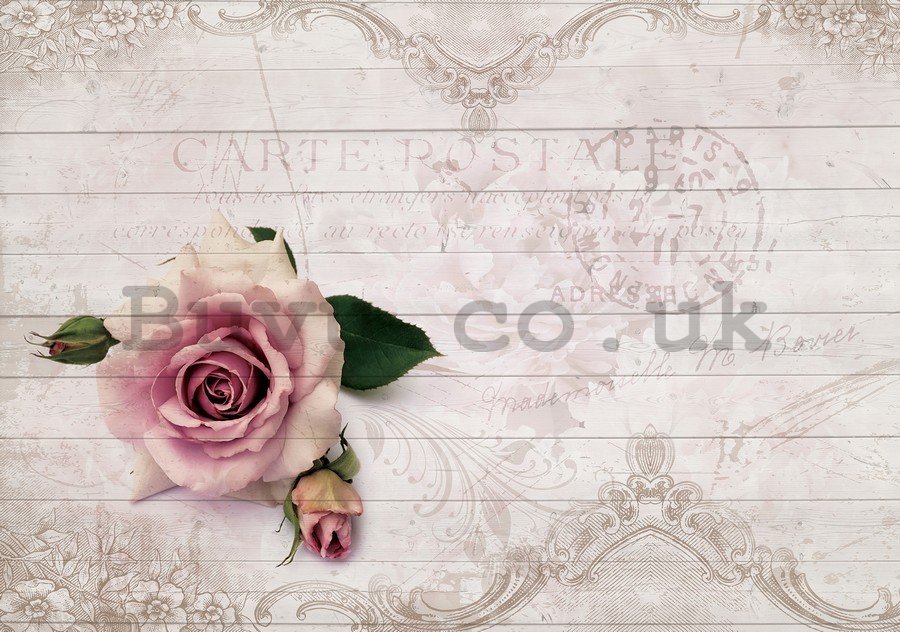 Painting on canvas: Roses (card postal) - 75x100 cm