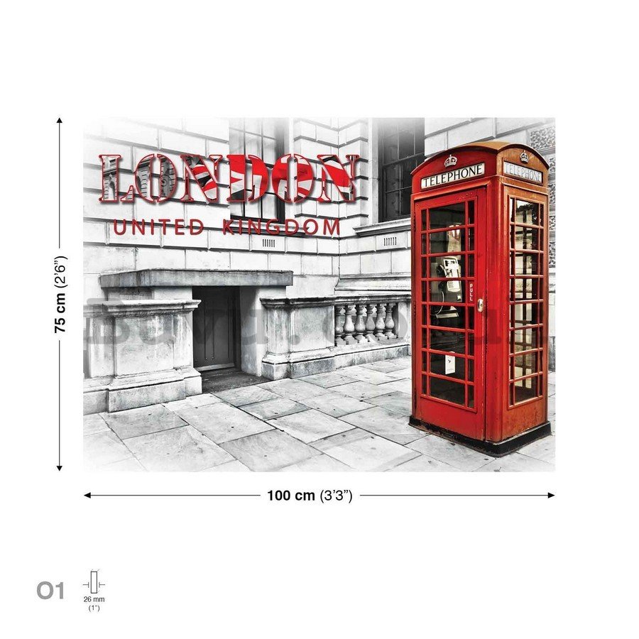 Painting on canvas: Telephone Booth (2) - 75x100 cm