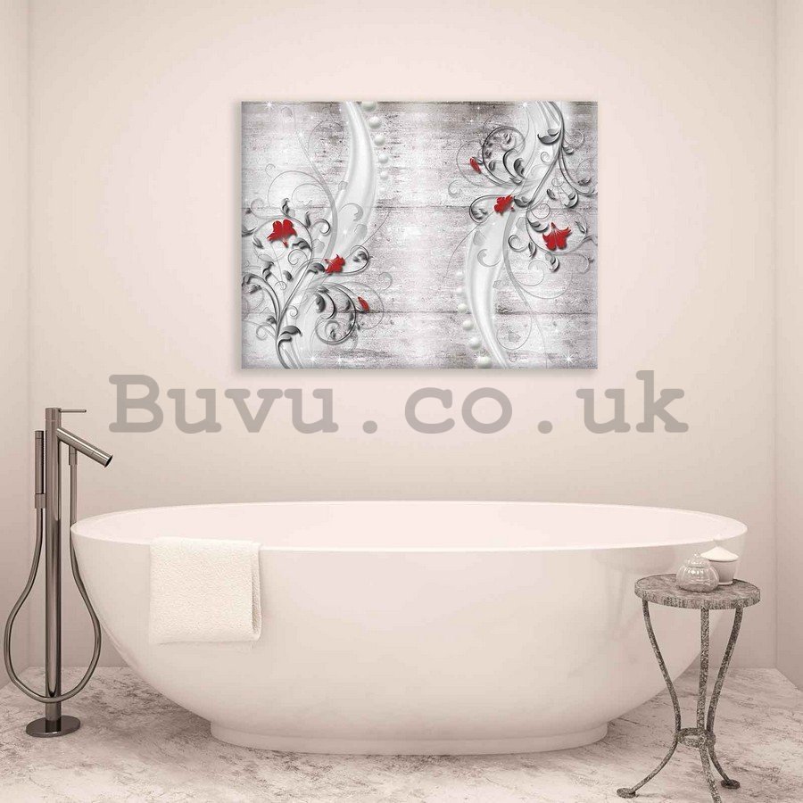 Painting on canvas: Abstract Flowers (2) - 75x100 cm