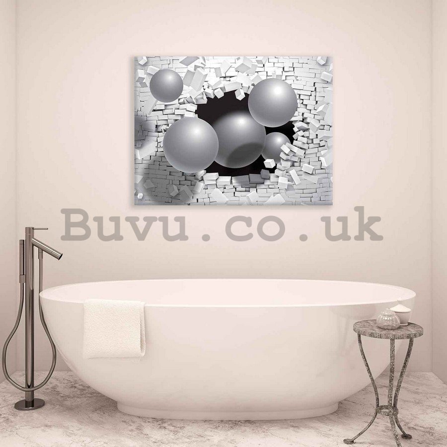 Painting on canvas: Sphere from the Wall - 75x100 cm