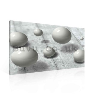 Painting on canvas: White spheres (2) - 75x100 cm
