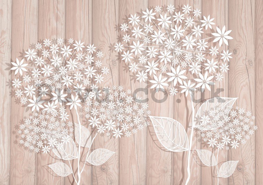 Painting on canvas: Flowers on Wood (1) - 75x100 cm