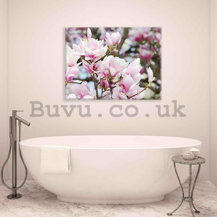 Painting on canvas: Pink flowers - 75x100 cm