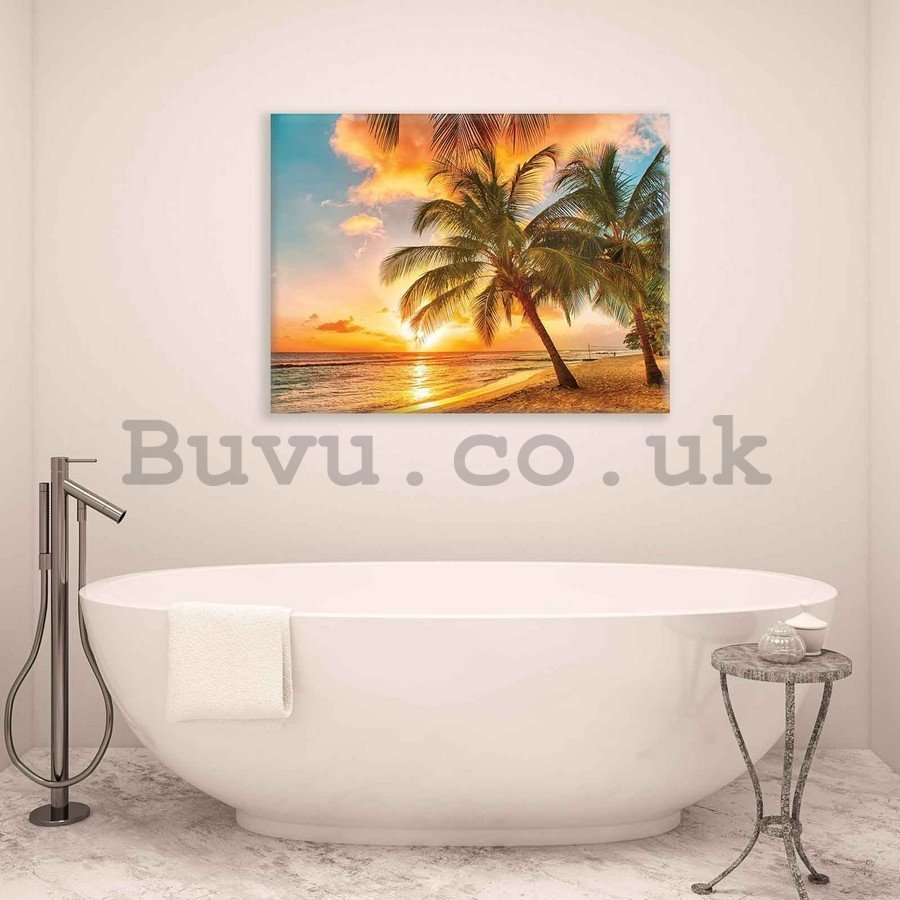 Painting on canvas: Sunset in paradise - 75x100 cm