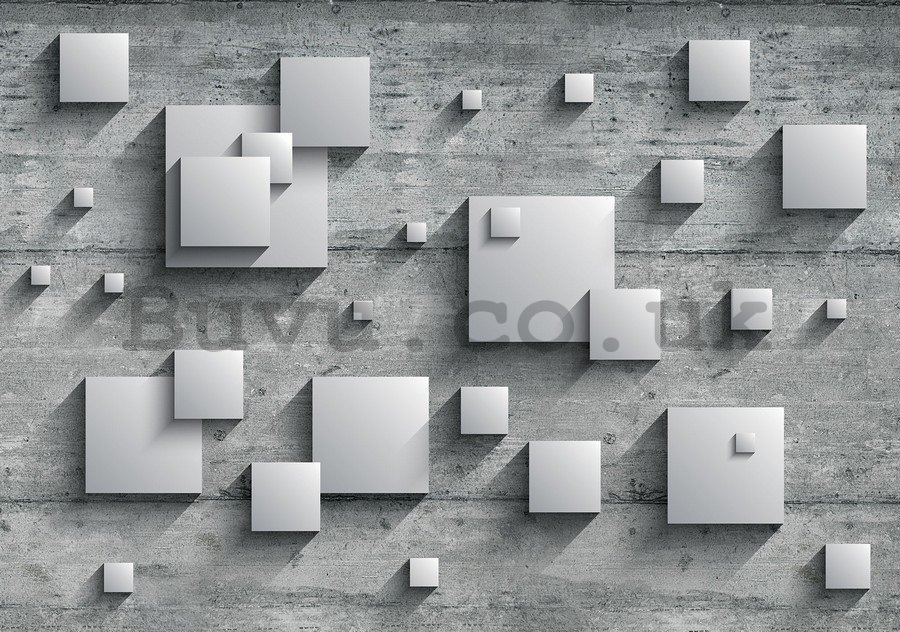 Painting on canvas: Gray Squares - 75x100 cm