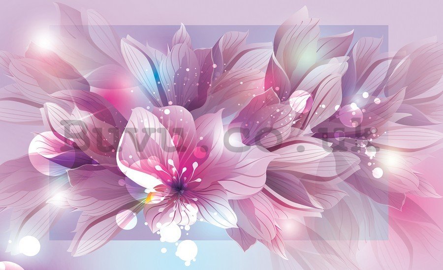 Painting on canvas: Pink Flower Abstraction (2) - 75x100 cm