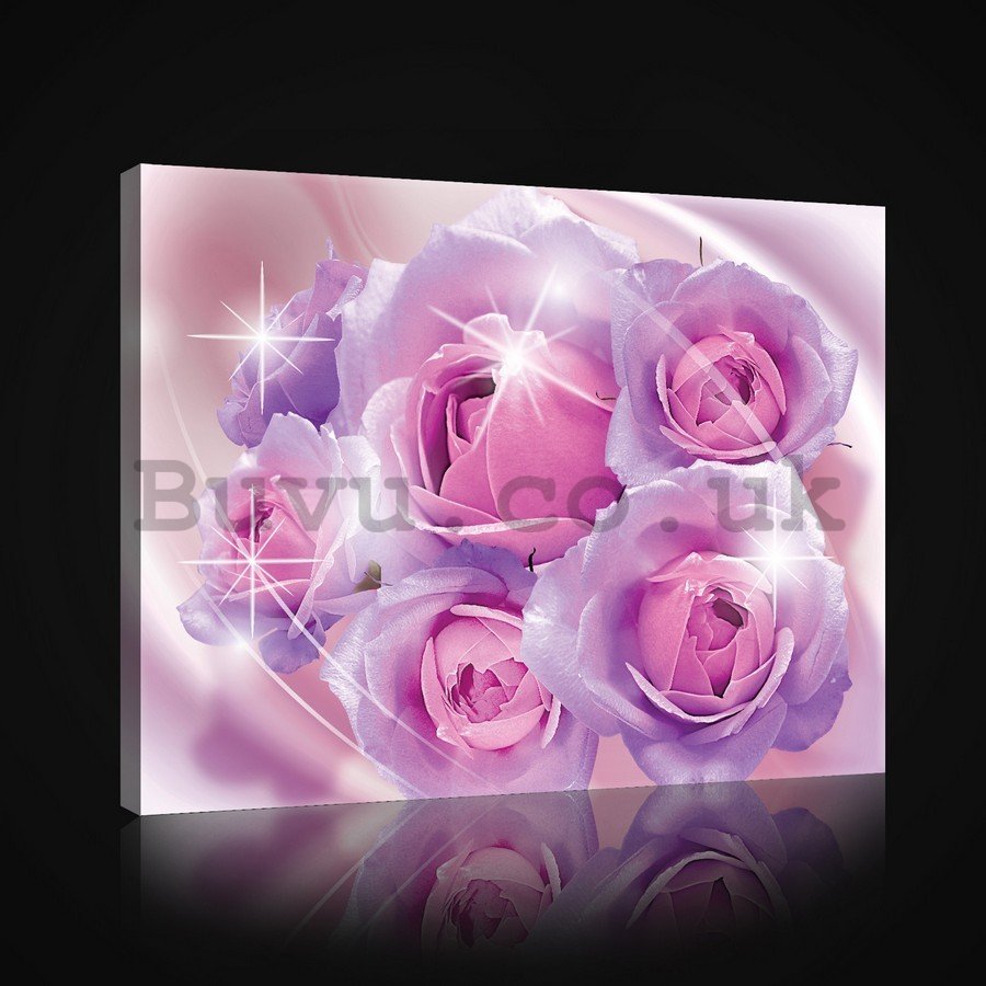 Painting on canvas: Pink roses - 75x100 cm