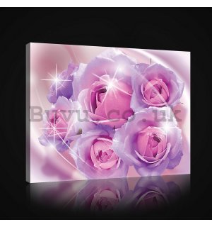 Painting on canvas: Pink roses - 75x100 cm