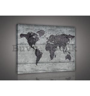 Painting on canvas: Art Map of the World (4) - 75x100 cm