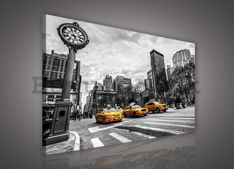 Painting on canvas: New York (Taxi) - 75x100 cm