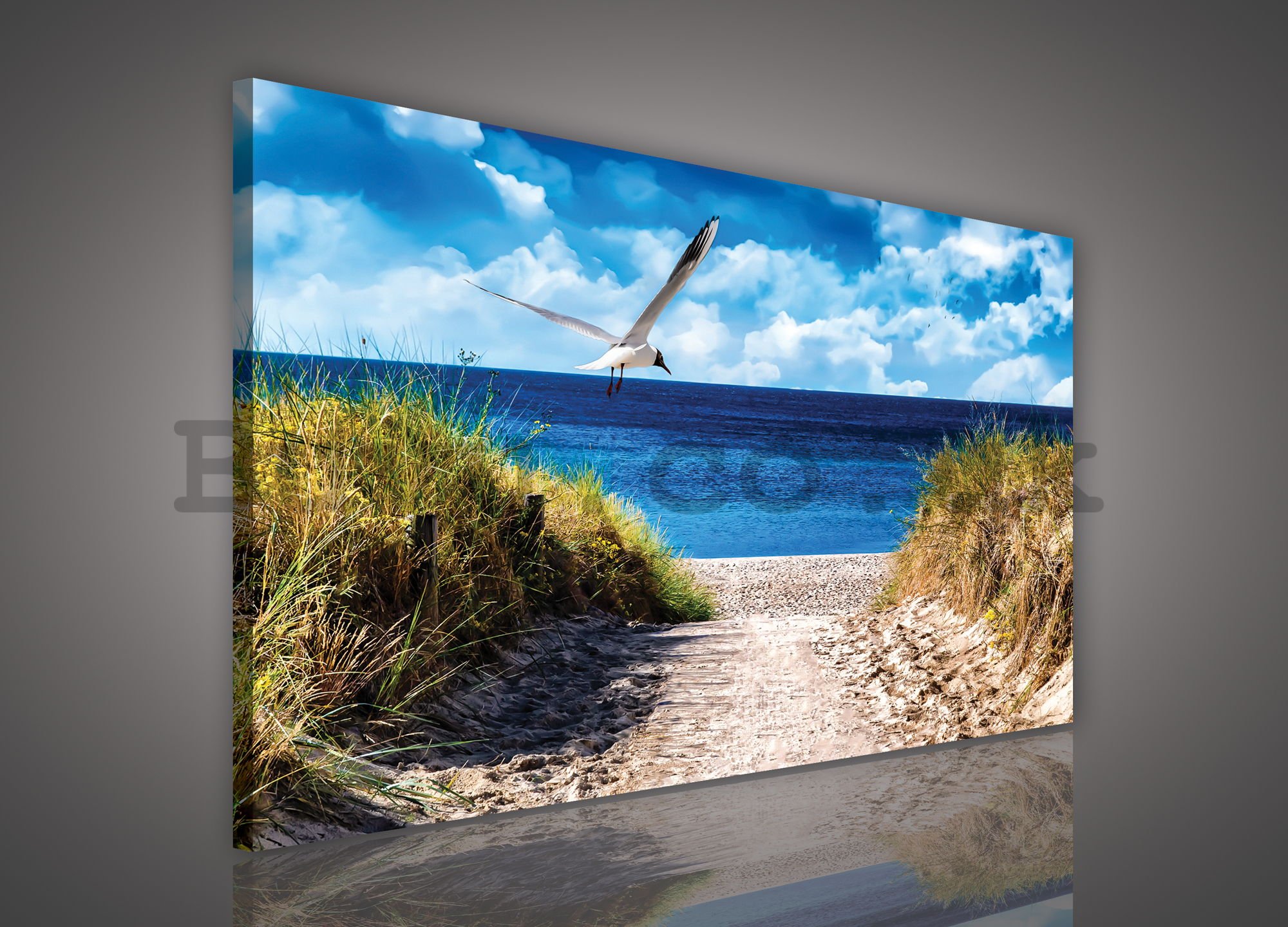 Painting on canvas: Way to the beach (7) - 75x100 cm