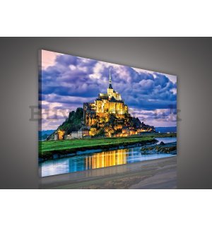 Painting on canvas: Mont Saint-Michel - 75x100 cm