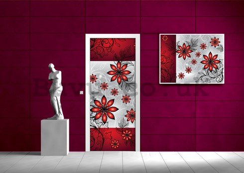 Wall Mural: Flowers (pattern 3) - 211x91 cm