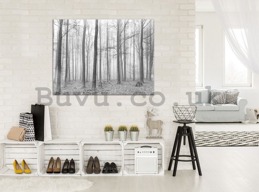 Painting on canvas: Fog in the forest (2) - 75x100 cm