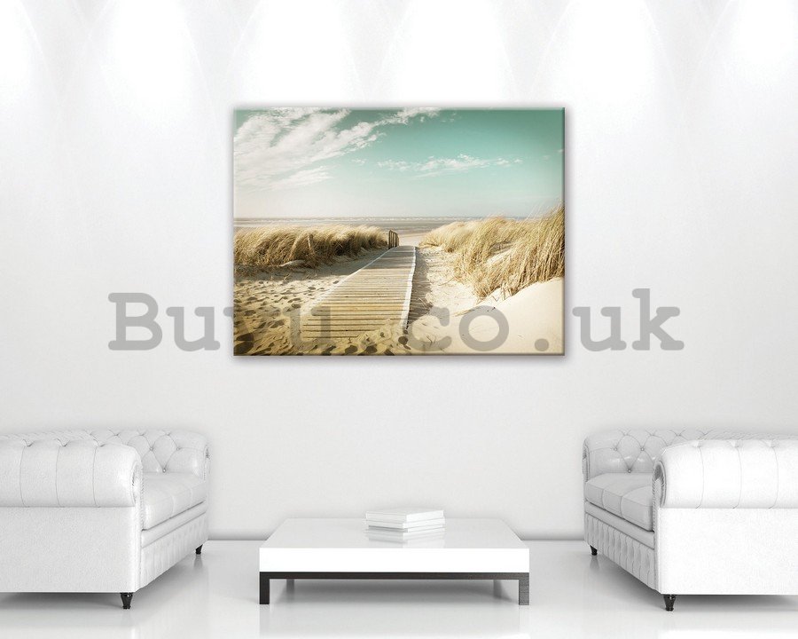 Painting on canvas: Way to the beach (8) - 75x100 cm