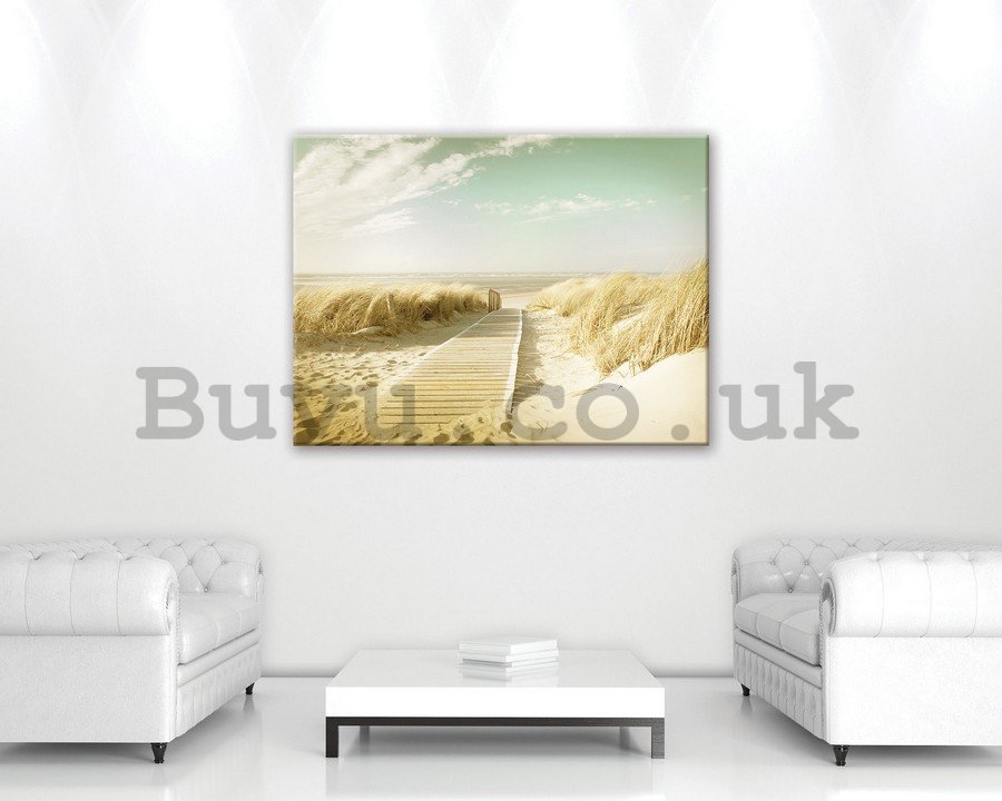 Painting on canvas: Way to the beach (12) - 75x100 cm