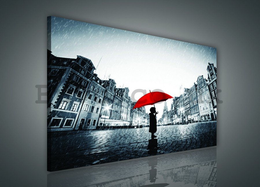Painting on canvas: In the rain - 75x100 cm