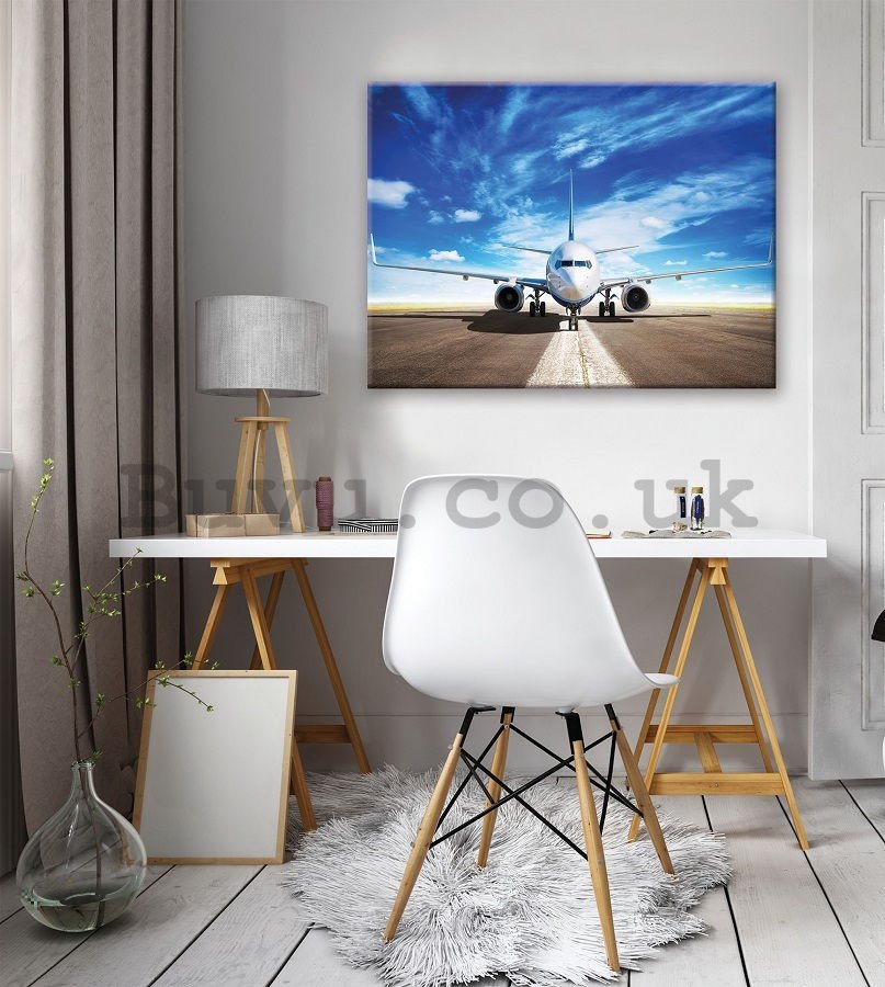 Painting on canvas: Airplane - 75x100 cm
