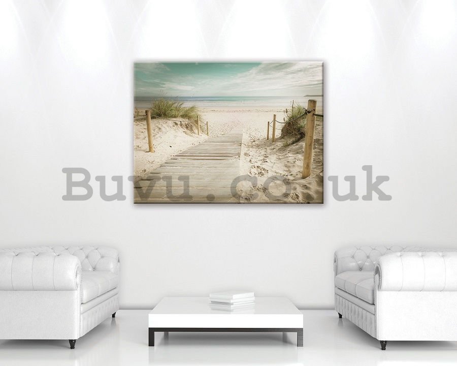 Painting on canvas: Way to the beach (10) - 75x100 cm