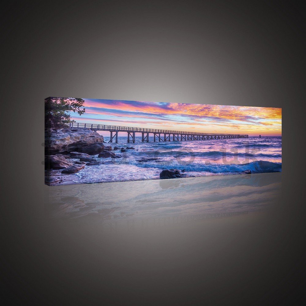 Painting on canvas: Sea sunset - 145x45 cm