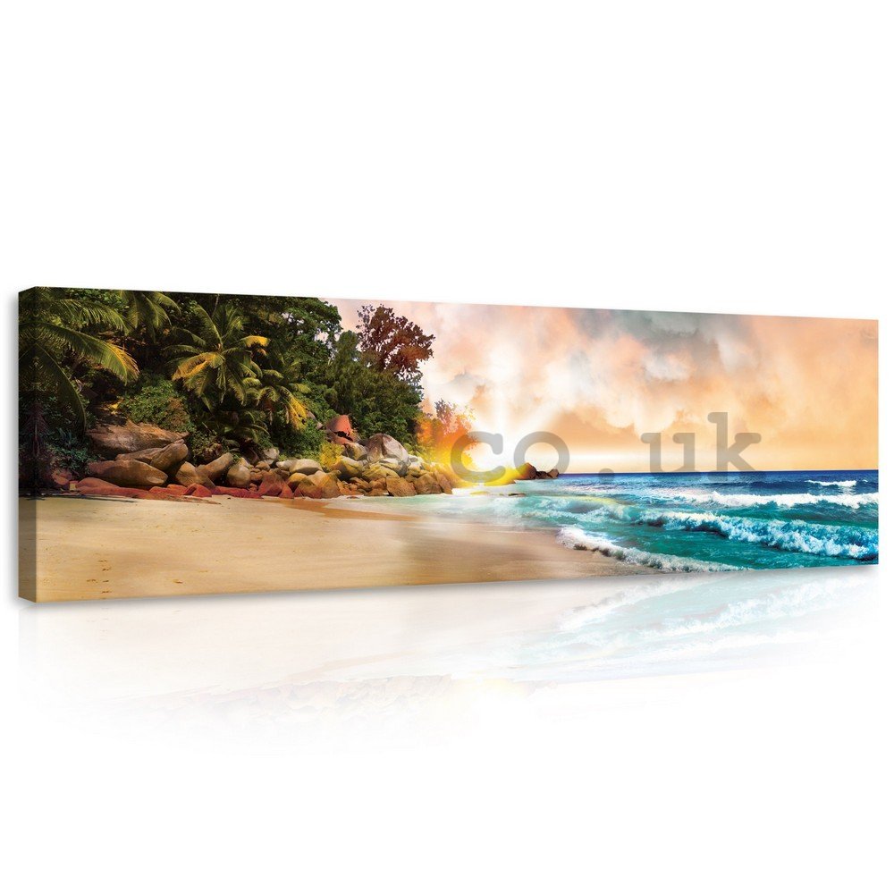 Painting on canvas: Paradise on the Beach (2) - 145x45 cm