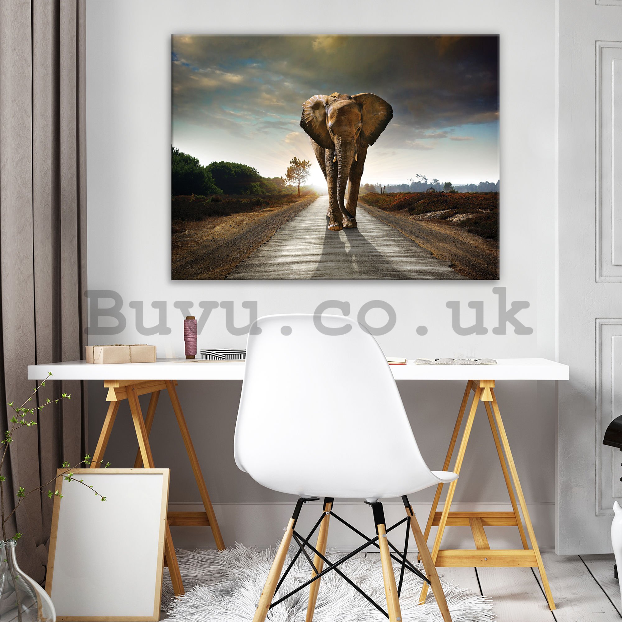 Painting on canvas: Elephant (4) - 75x100 cm