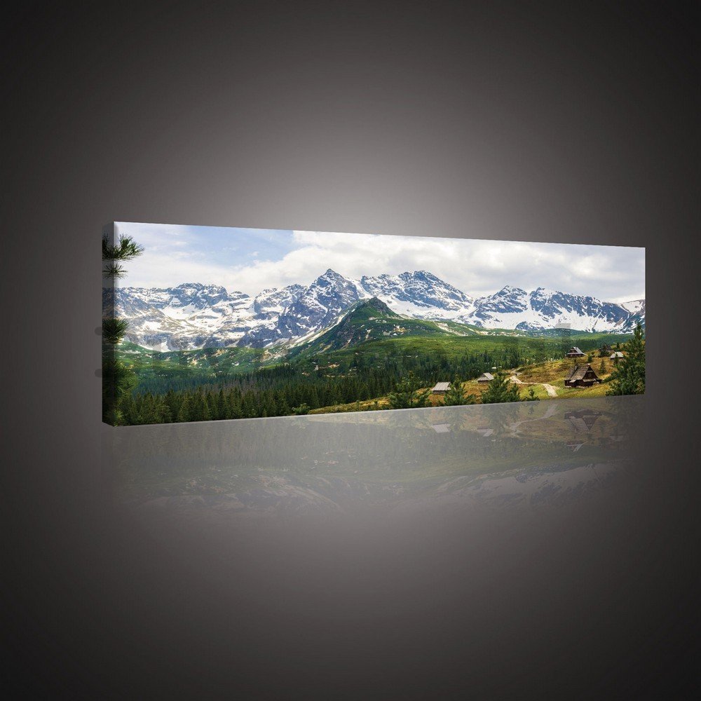 Painting on canvas: Tatra Mountains (1) - 145x45 cm
