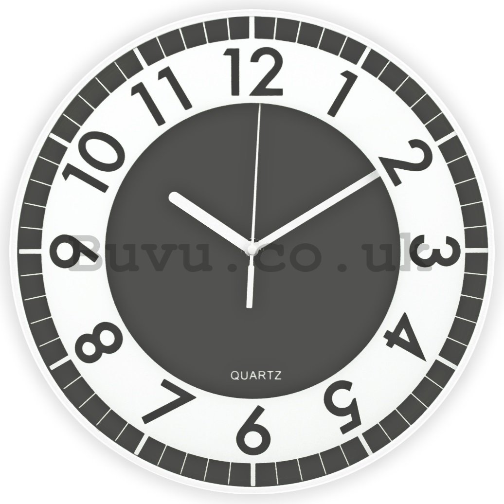 Wall clock: Modern (dark grey) - 30 cm