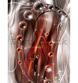 Wall mural: Glossy abstract (red) - 184x254 cm