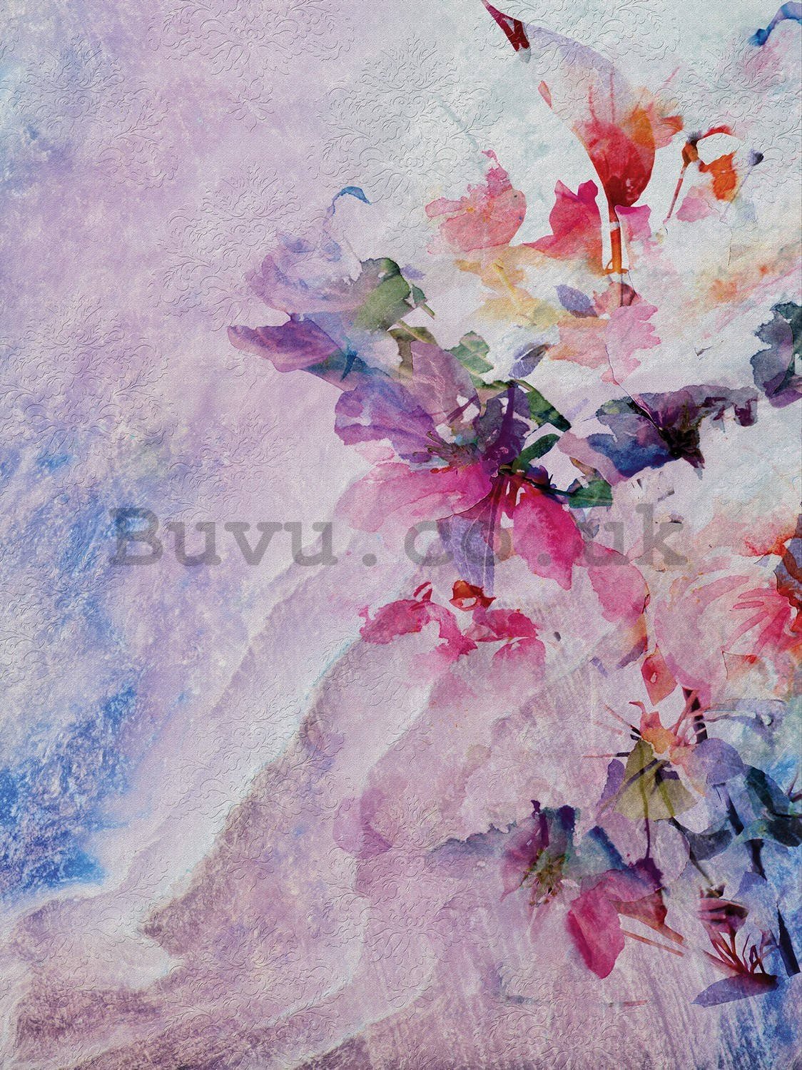 Wall mural: Multicolored floral abstraction - 184x254 cm