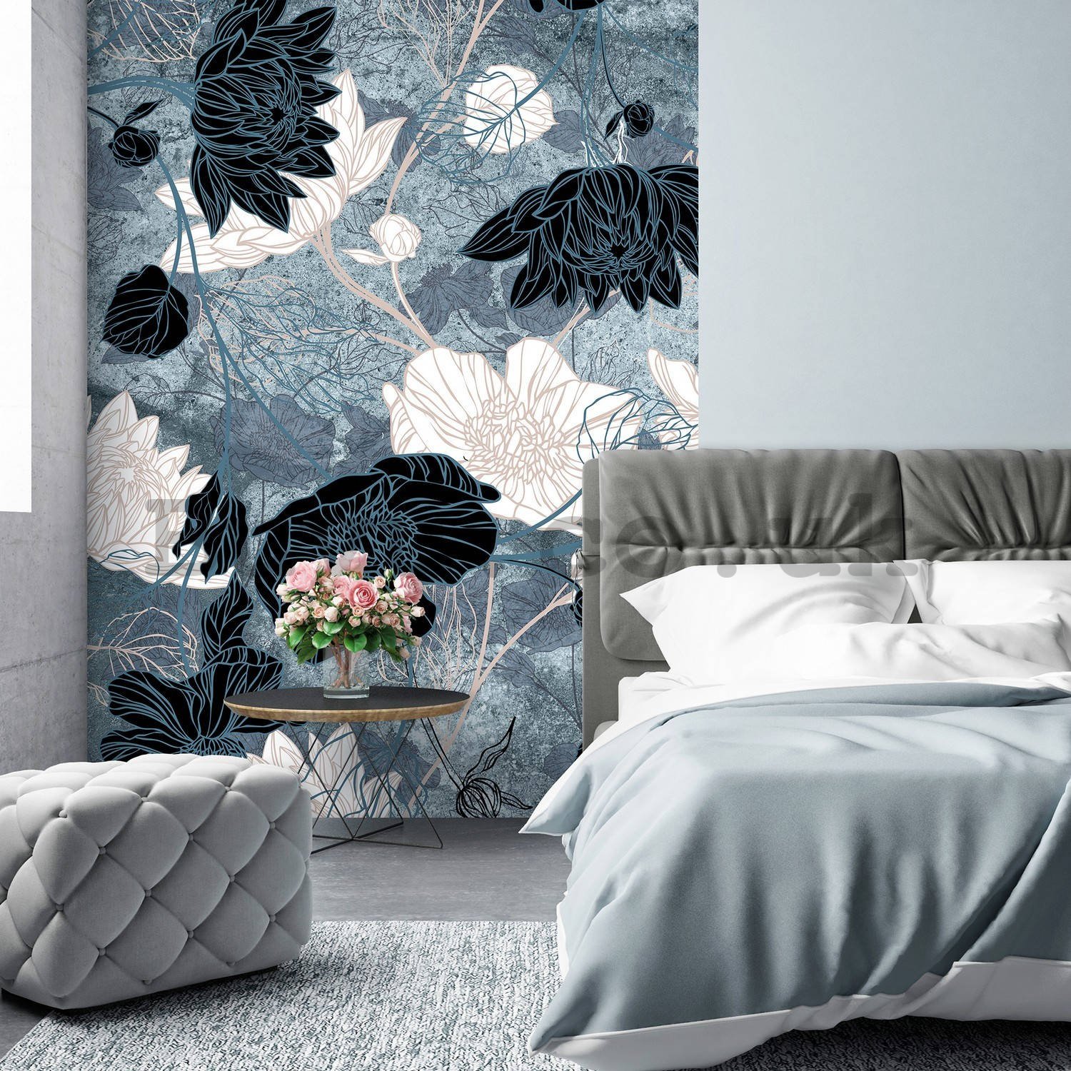 Wall mural: Painted flower combination (1) - 184x254 cm