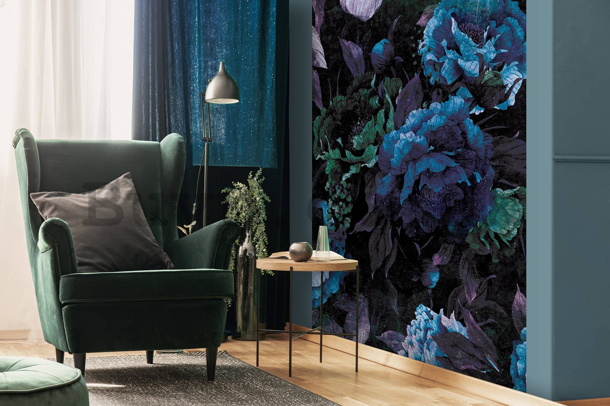 Wall mural: Painted flower combination (2) - 184x254 cm
