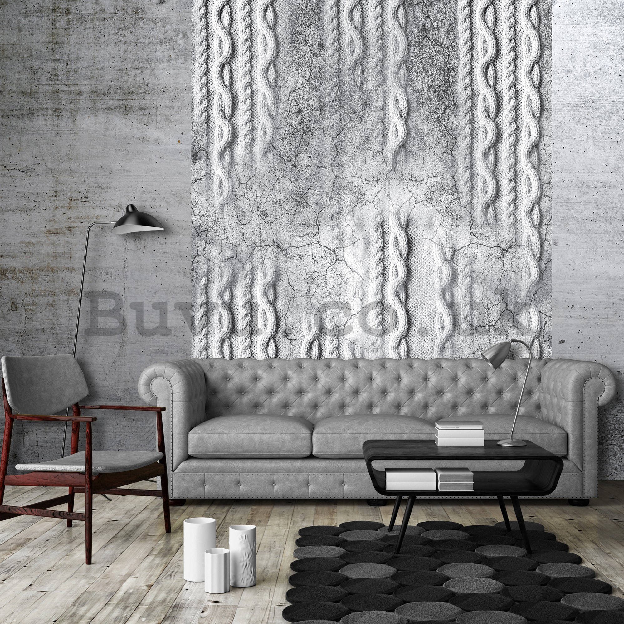Wall mural: Knitted abstraction - 184x254 cm