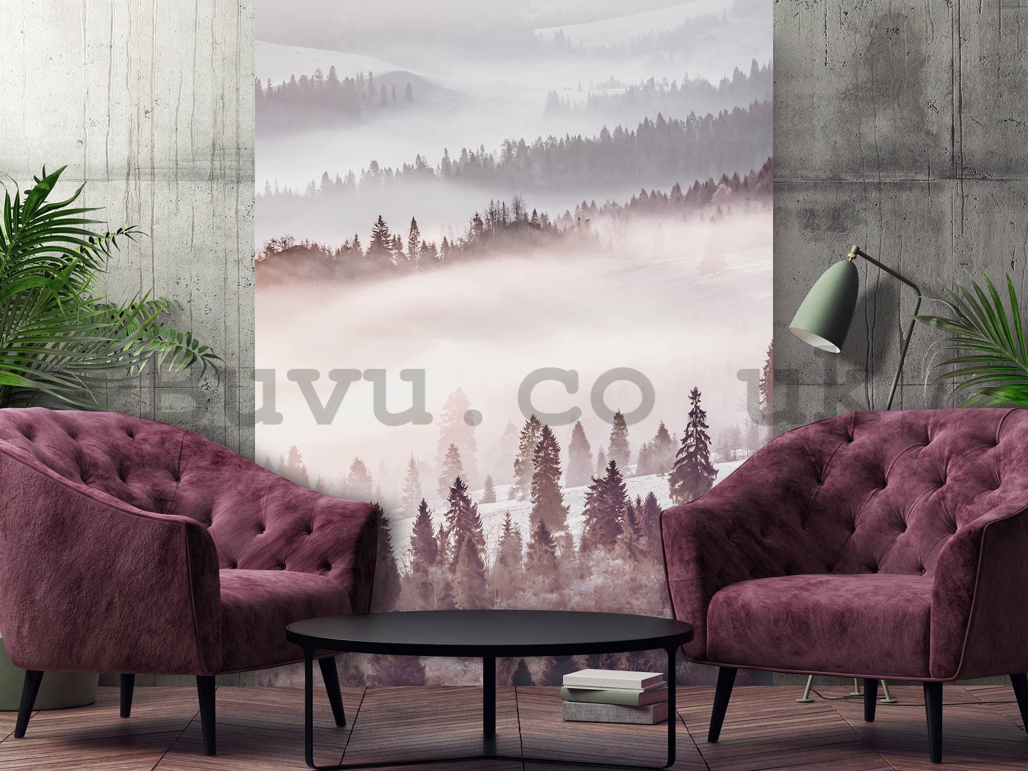 Wall mural: Foggy forest - 184x254 cm