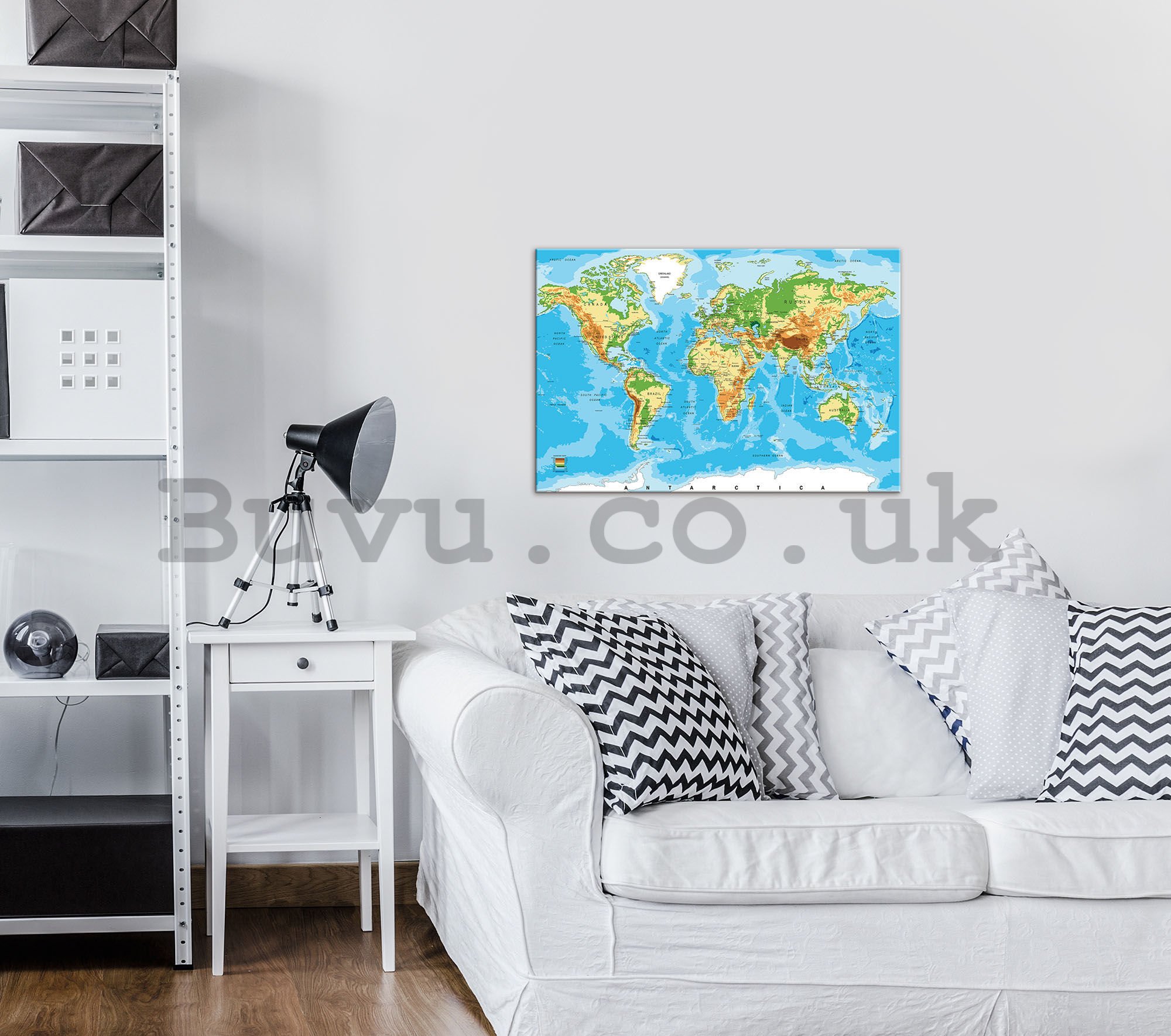 Painting on canvas: World Map (3) - 60x40 cm