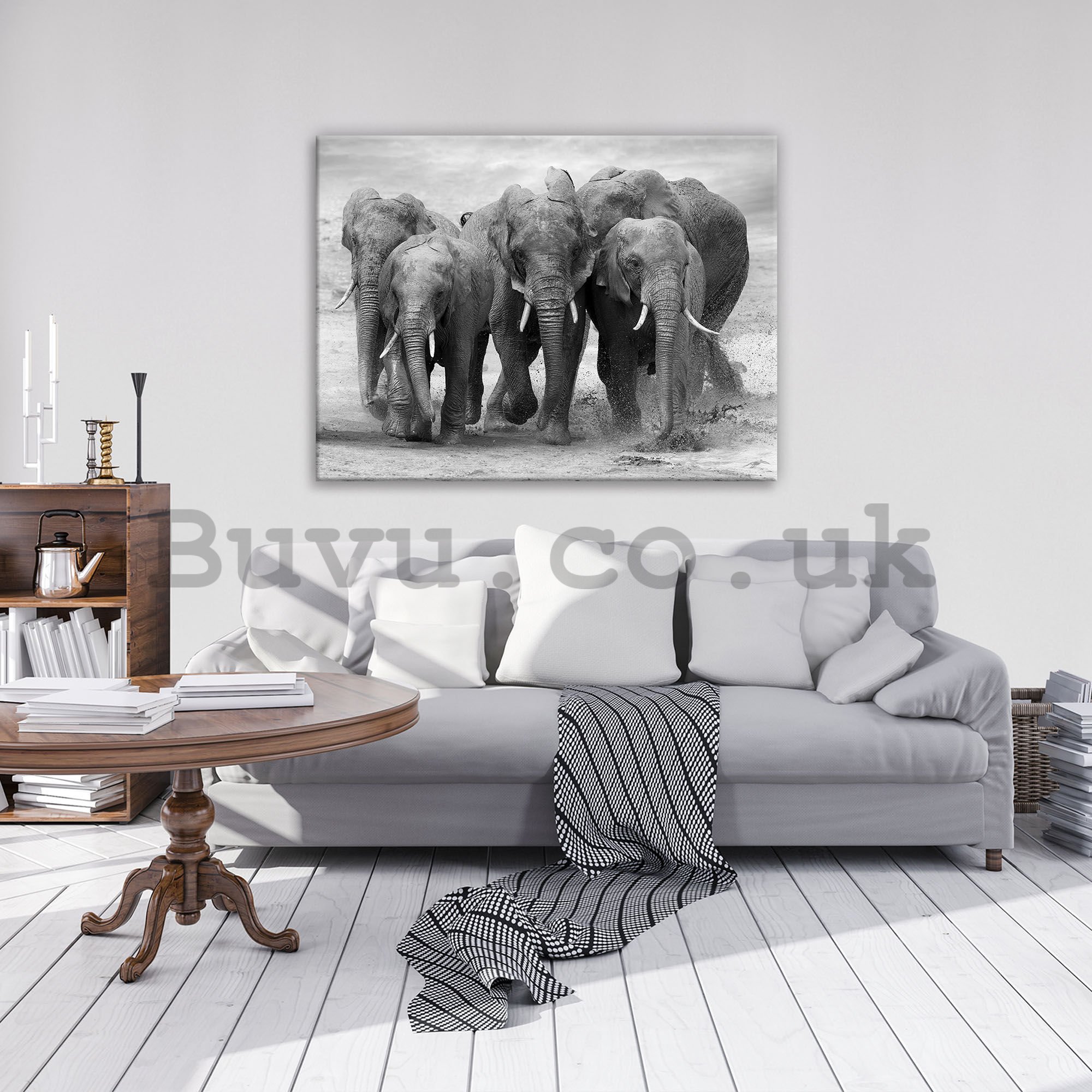 Painting on canvas: Elephants - 80x60 cm