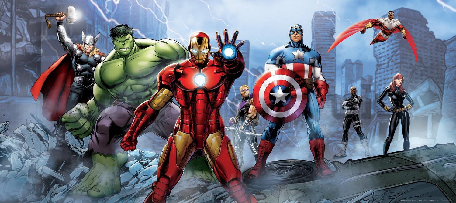 Wall mural vlies: Disney Avengers - 202x90 cm