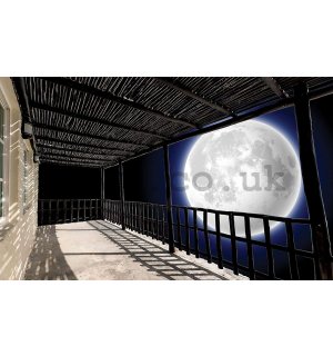 Vlies wall mural: Moon behind the porch - 254x184 cm