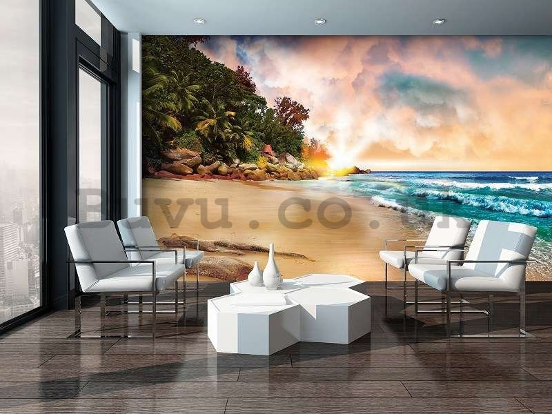 Wall mural vlies: Tropical beach - 416x254 cm