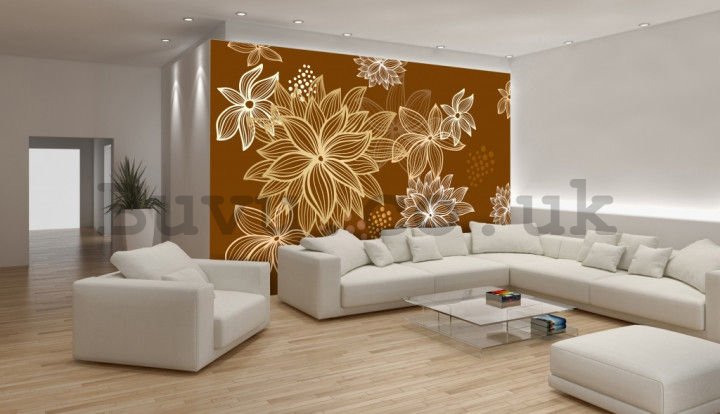Wall Mural: Flowers (pattern 3) - 368x254 cm