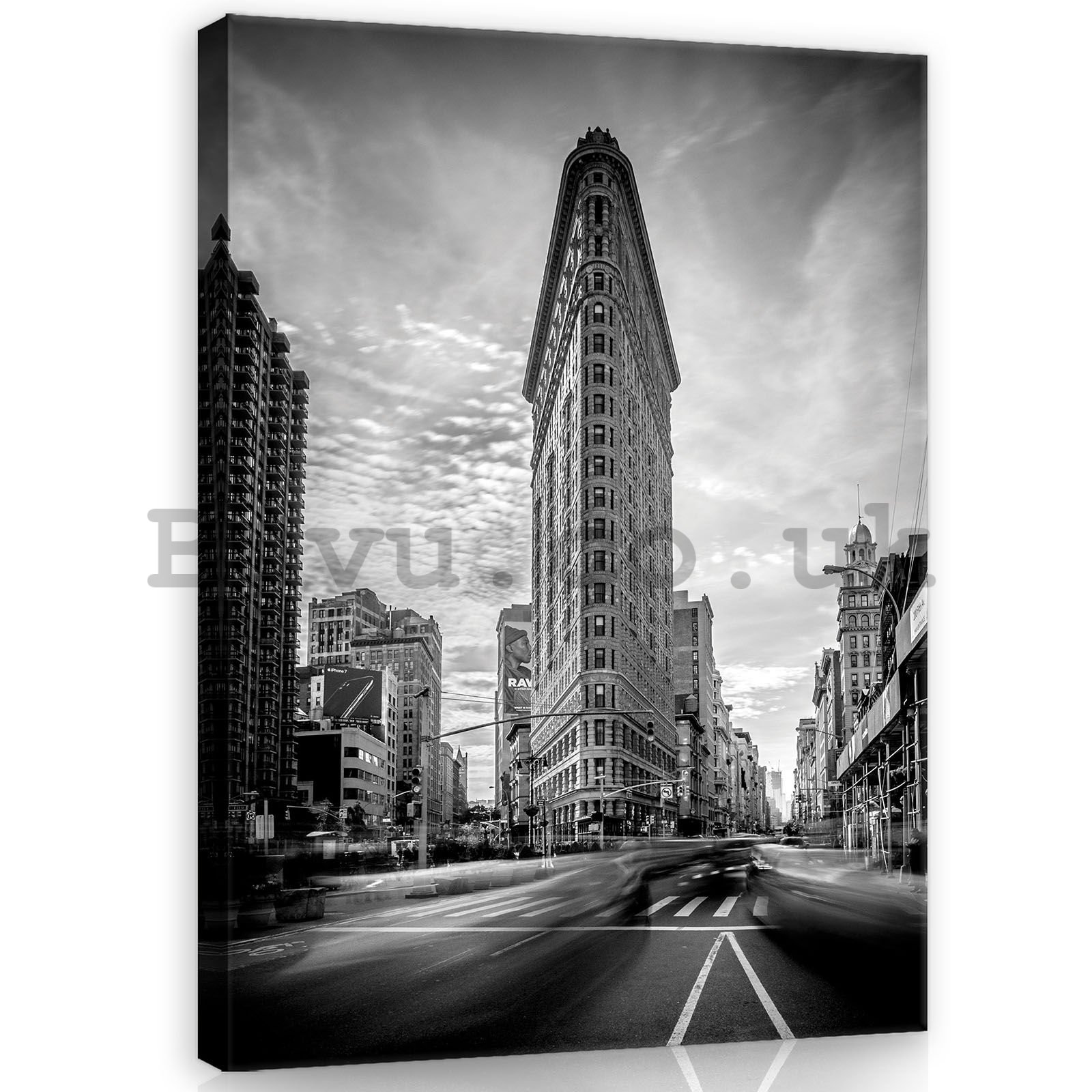 Painting on canvas: Flatiron Building (black and white) - 100x75 cm