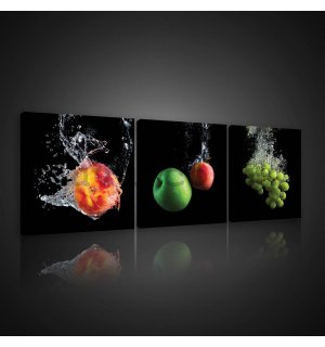 Painting on canvas: Fruit (1) - set 3pcs 25x25cm