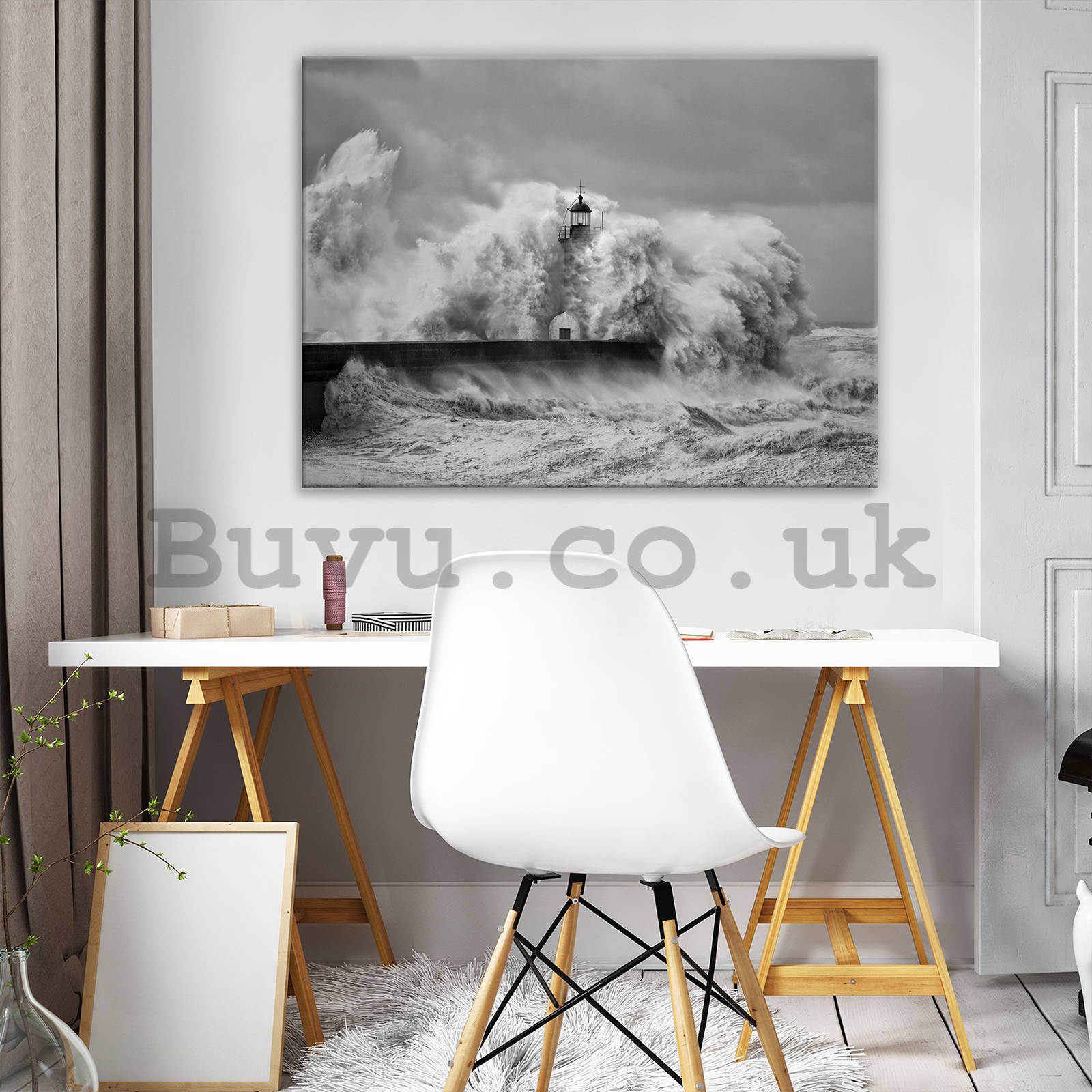 Painting on canvas: Storm wave (1) - 100x75 cm