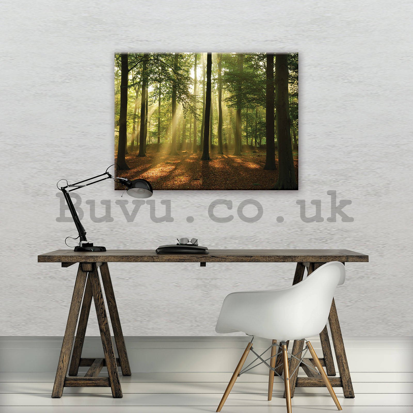 Painting on canvas: Sun in the Forest (4) - 80x60 cm