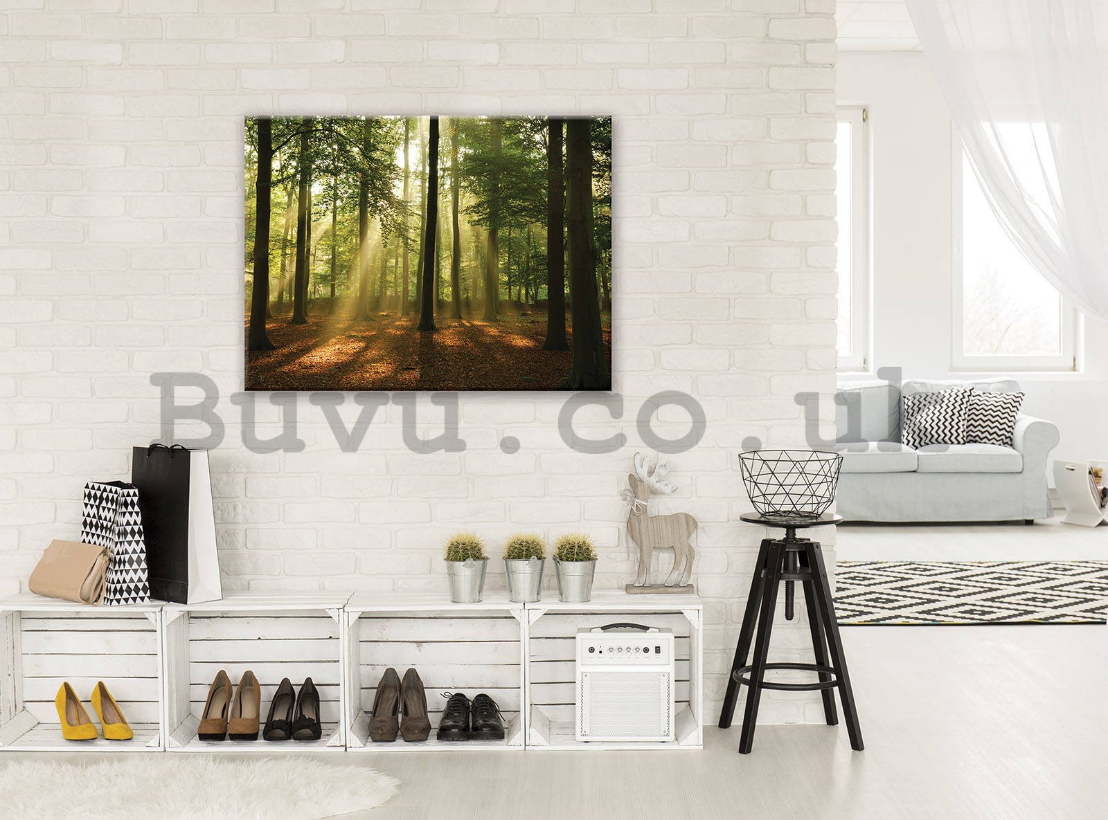 Painting on canvas: Sun in the Forest (4) - 80x60 cm