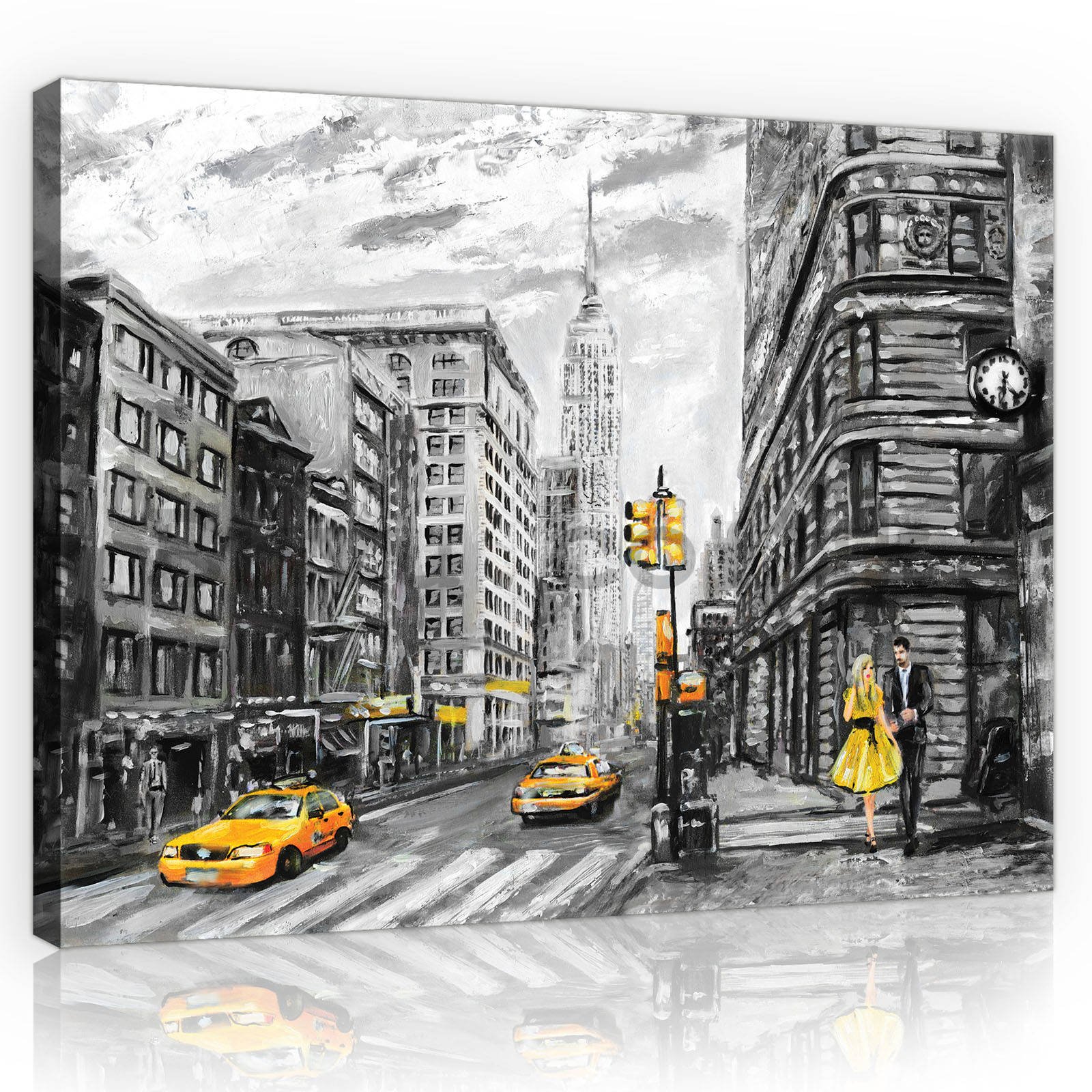 Painting on canvas: New York (painted) - 80x60 cm