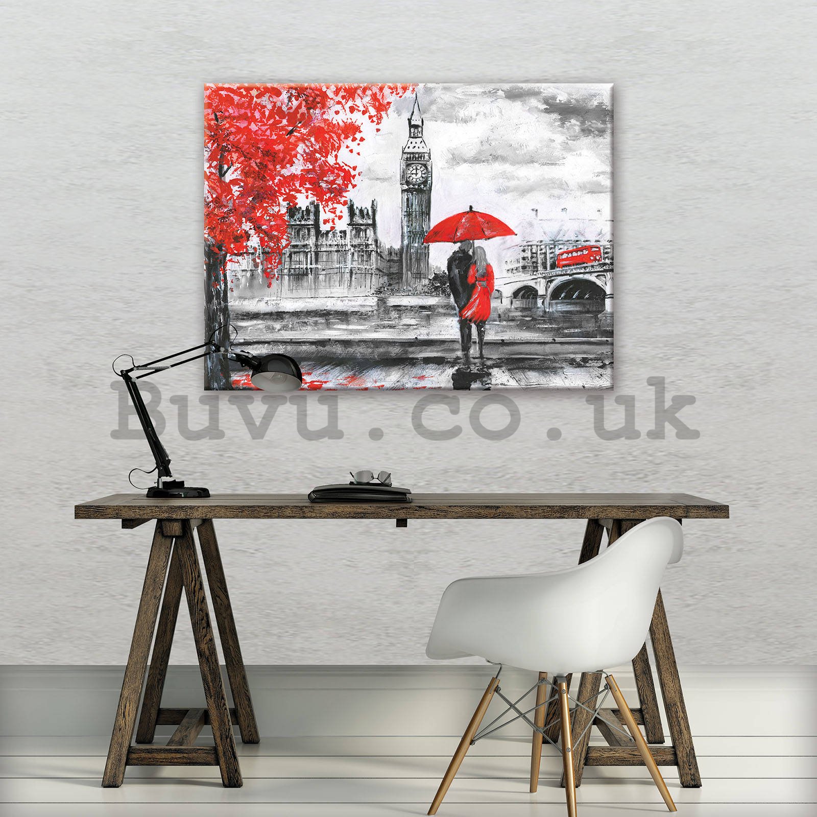 Painting on canvas: London (painted) - 80x60 cm