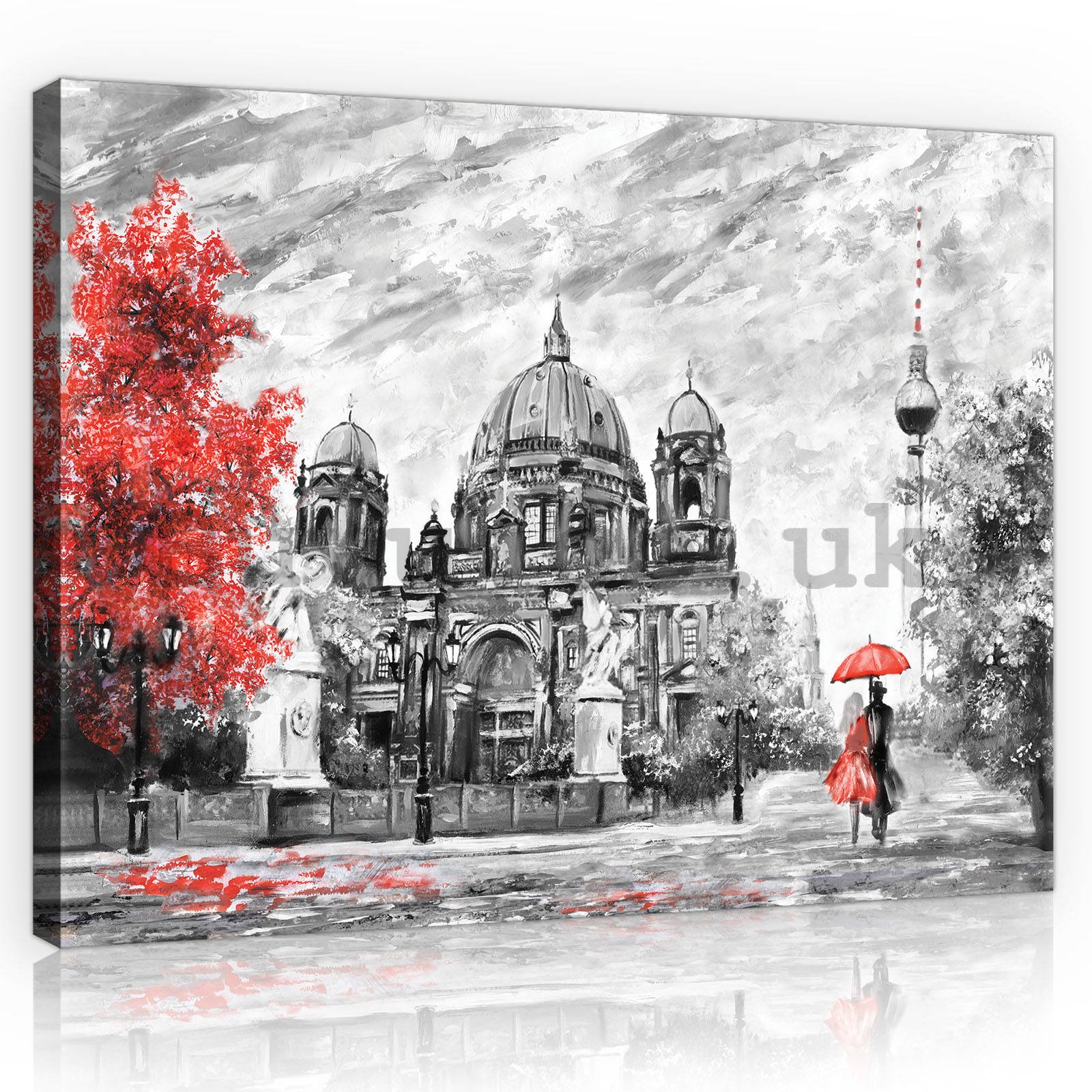 Painting on canvas: Berlin (painted) - 80x60 cm