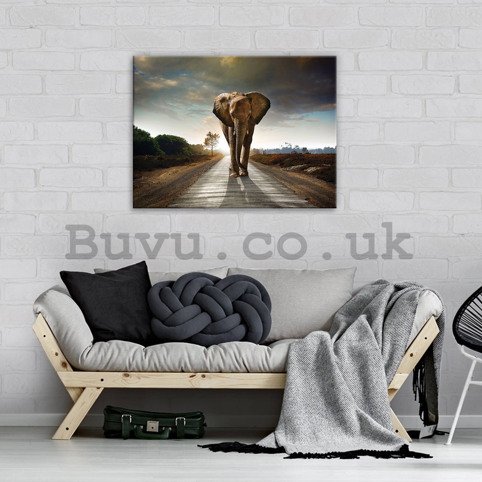 Painting on canvas: Elephant (4) - 80x60 cm